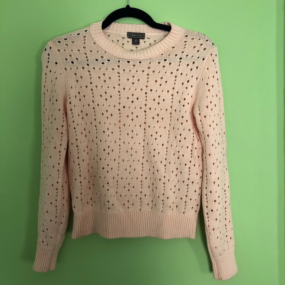 J Crew Point Sur Sweater XS pink
